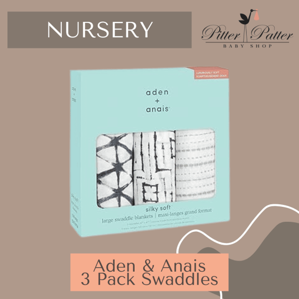 Aden & Anais 3 Pack Swaddles Large - Medium