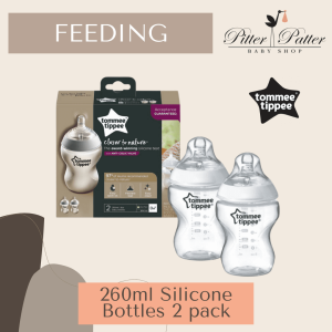FEEDING - 260ml Silicone Bottles 2 pack