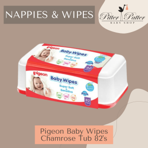 Pigeon Baby Wipes Chamrose Tub 82_s