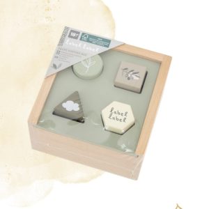 Label Label Wooden Shape Box - Assorted