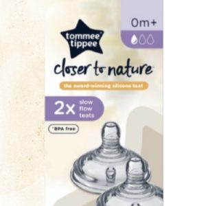 Tommee Tippee - Slow Flow Teat - with Anti Colic Valve