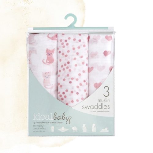 Ideal Baby 3 Muslin Swaddles